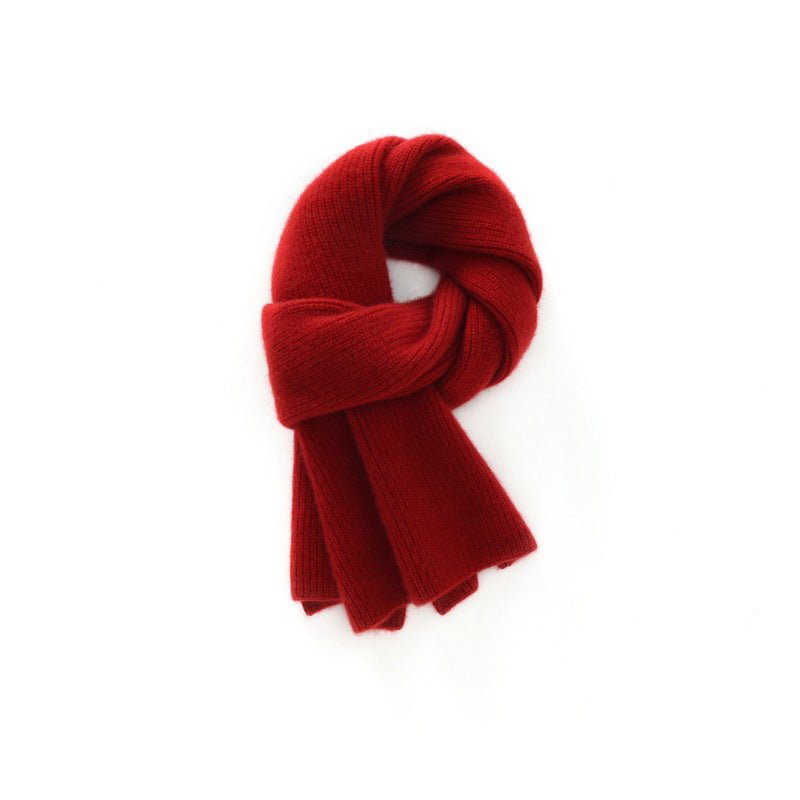 Pure Cashmere Scarf for Women Soft Solid Cashmere Short Scarves Neck Accessory Cashmere Scarf