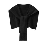 Pure Cashmere Shawl for Women Cut - out Knitted Solid Cashmere Scarf Back Warmer - slipintosoft