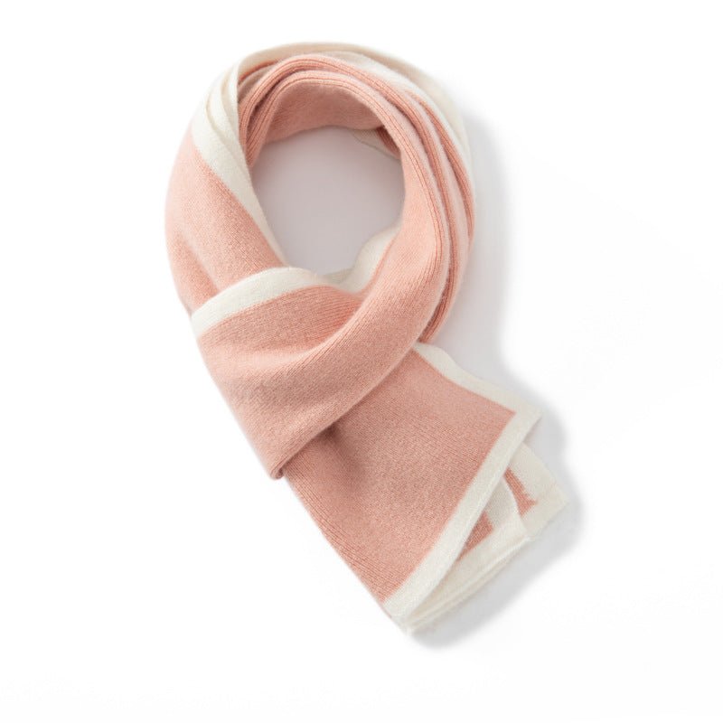 Short Cashmere Scarf for Kids and Women Cashmere Neck Warmer Mixed Colors
