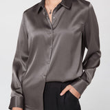 Silk Blouse 100 pure silk long sleeves cool smooth tops