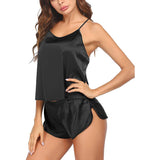 Summer Sexy Silk Camisole Set For Women Cool Silk Cami Set 100% Pure Silk Shorts Sleepwear - slipintosoft