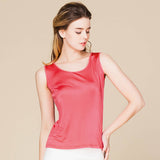 Silk vest mulberry silk sleeveless bottoming shirt women's top - slipintosoft