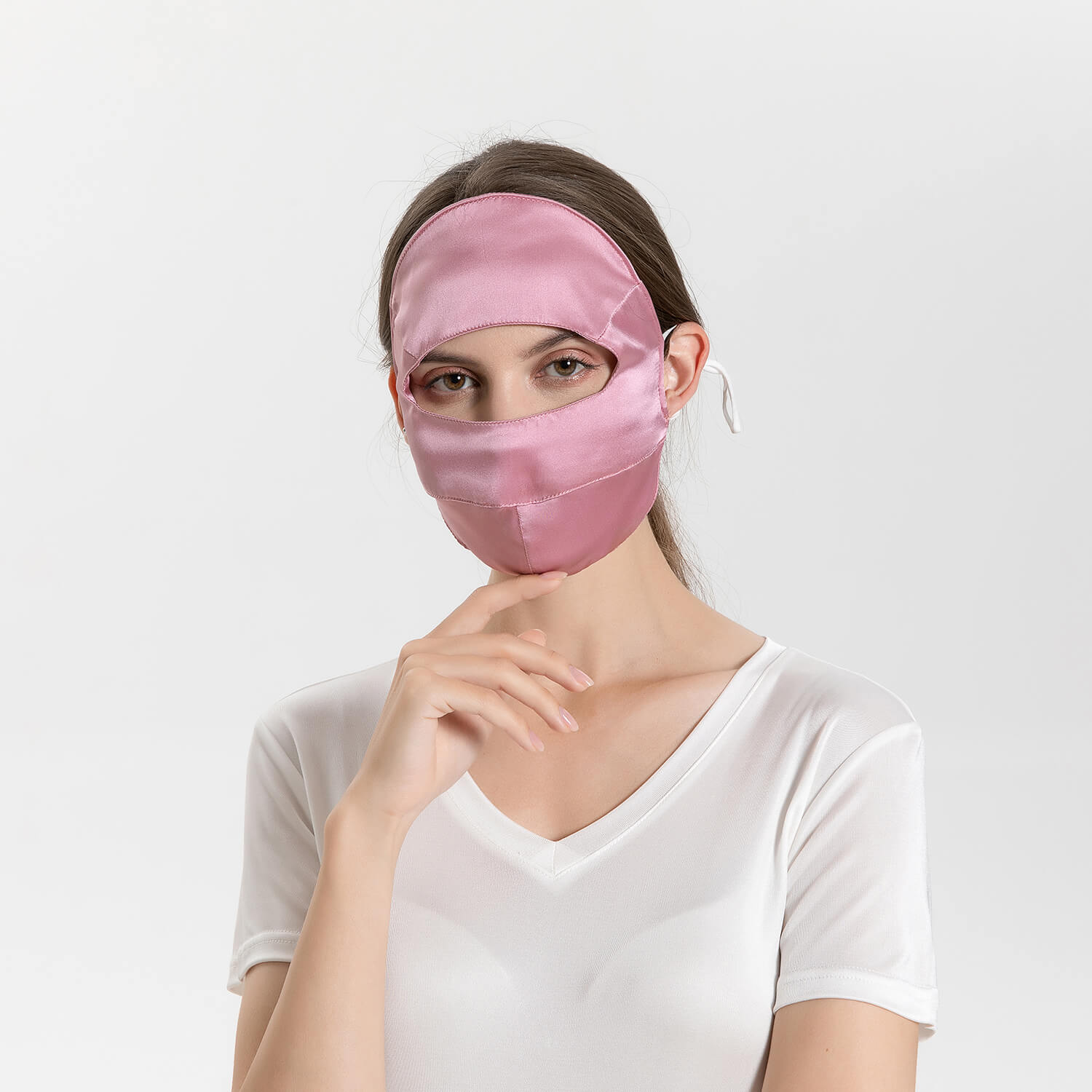 Summer Silk Sunscreen Full Face Masks Breathable Cycling Protection Masks - slipintosoft