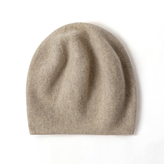 Women and Men Cashmere Beanie Hat Cashmere Double - Layered Ski Cap for Winter