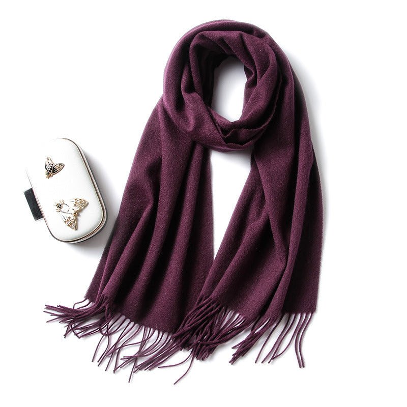 Women and Men Pure Cashmere Scarf Long Lightweight Cashmere Wrap Scarf with Tassel - slipintosoft