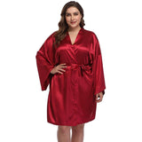 Women Plus Size Silk Robes 100% Luxury Silk Bathrobe