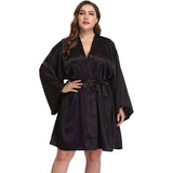 Women plus size silk Robes 100% Mulberry pure Silk Bathrobe With Belt