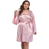 Women Plus Size Silk Robes 100% Luxury Silk Bathrobe