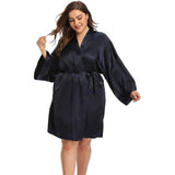 Women Plus Size Silk Robes 100% Luxury Silk Bathrobe