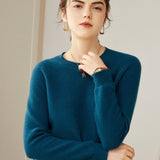 Women's 100% Superfine Cashmere Crewneck Sweater - slipintosoft