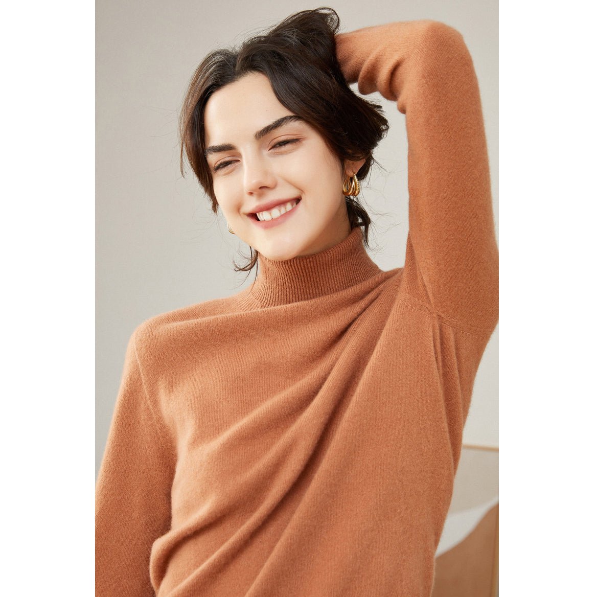 Women's 100% Superfine Cashmere Turtleneck Sweater - slipintosoft