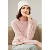 Women's 100% Superfine Cashmere Turtleneck Sweater - slipintosoft