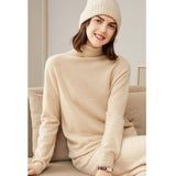 Women's 100% Superfine Cashmere Turtleneck Sweater - slipintosoft