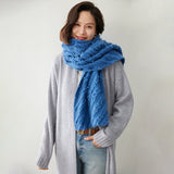 Women's Cashmere Shawl with Tassels Solid Cashmere Scarf - slipintosoft