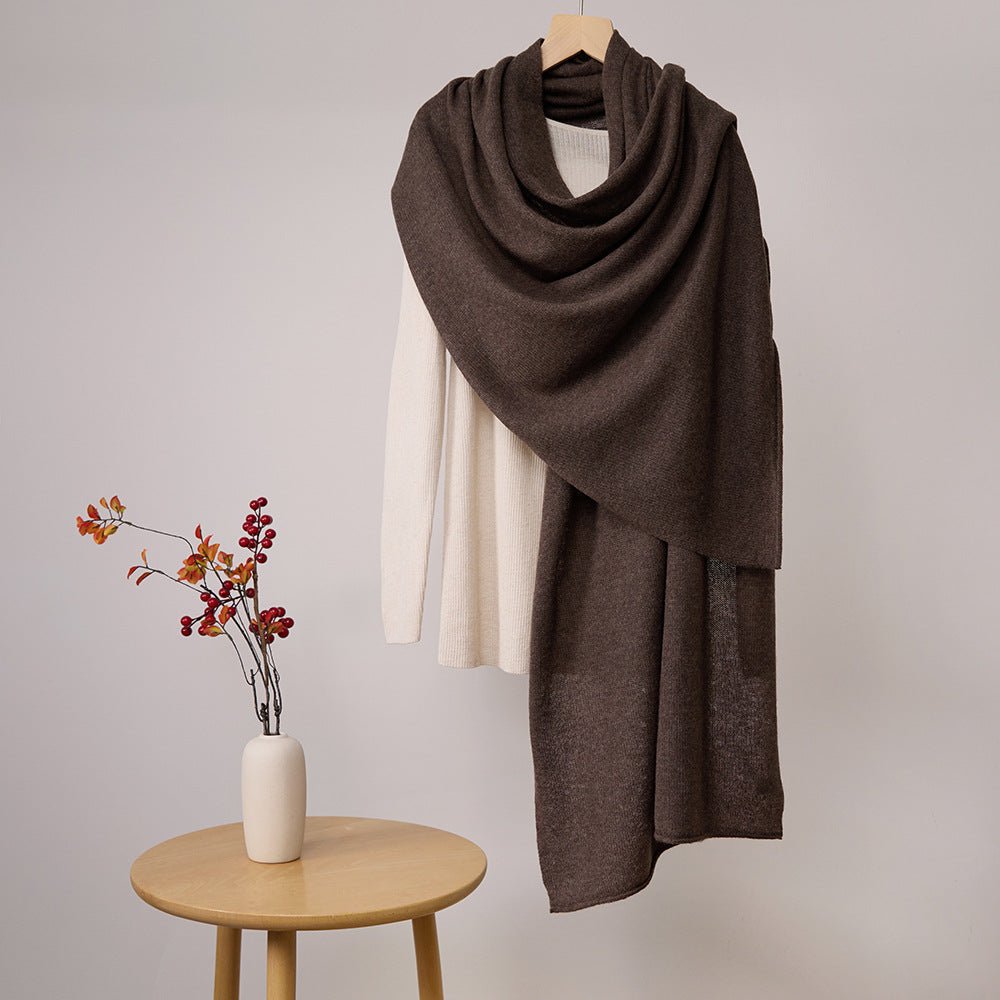 Women's Long Cashmere Shawl and Wraps Large Soft Solid Cashmere Scarf - slipintosoft