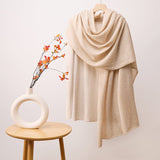 Women's Long Cashmere Shawl and Wraps Large Soft Solid Cashmere Scarf - slipintosoft