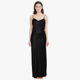 Womens Full Length spaghetti strap Long Silk Slip Dress - slipintosoft