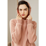 Women's Superfine 100% Cashmere Hooded Sweater - slipintosoft