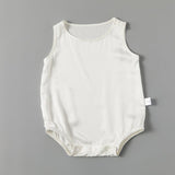100% Mulberry Silk Classic Sleeveless Bodysuit For Babies - slipintosoft