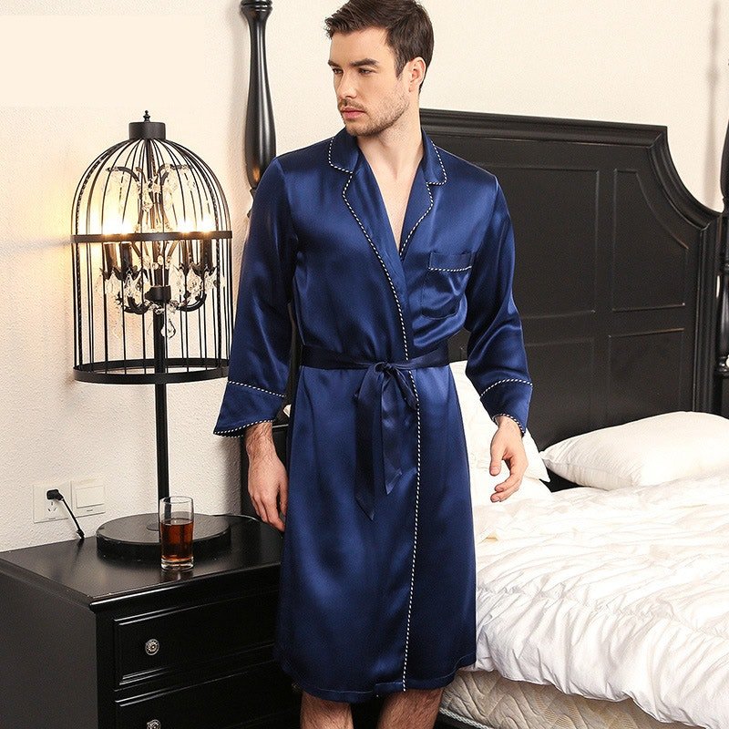 Classic Silk Matching Robe Set Couple 100% Pure Silk Robe For Adults