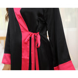 Ladies' Short Silk Kimono Robe with Belt for Women Silk Bath Robes - slipintosoft
