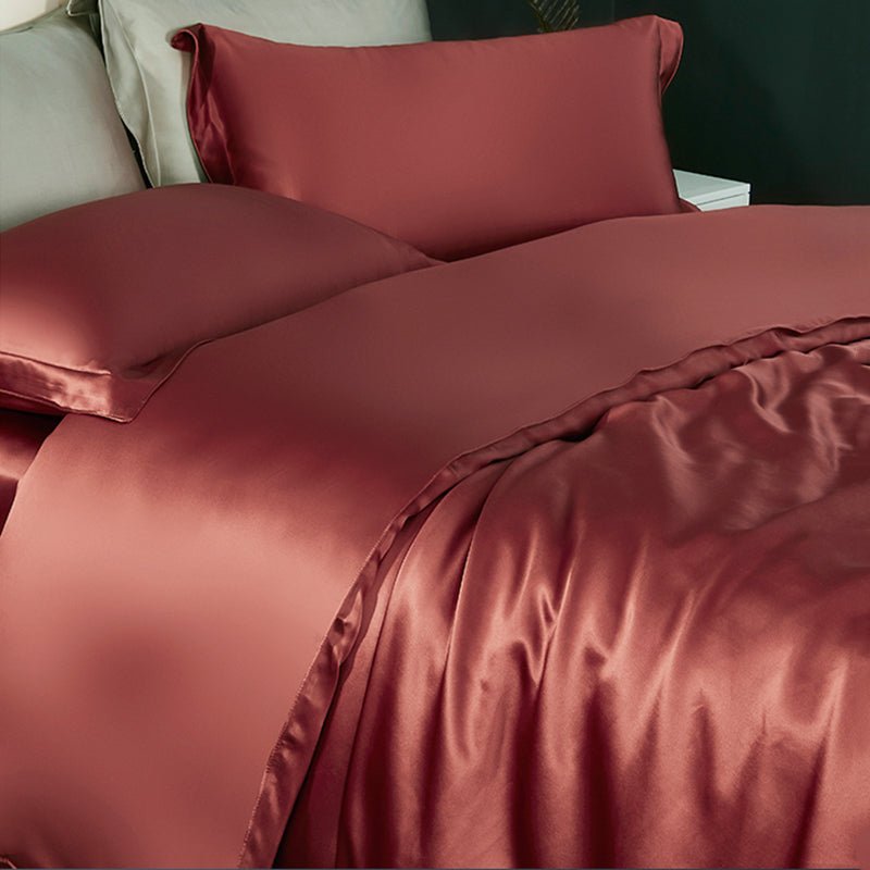 22 Momme 3PCS Duvet Cover Set Seamless Luxury Silk Bedding Set