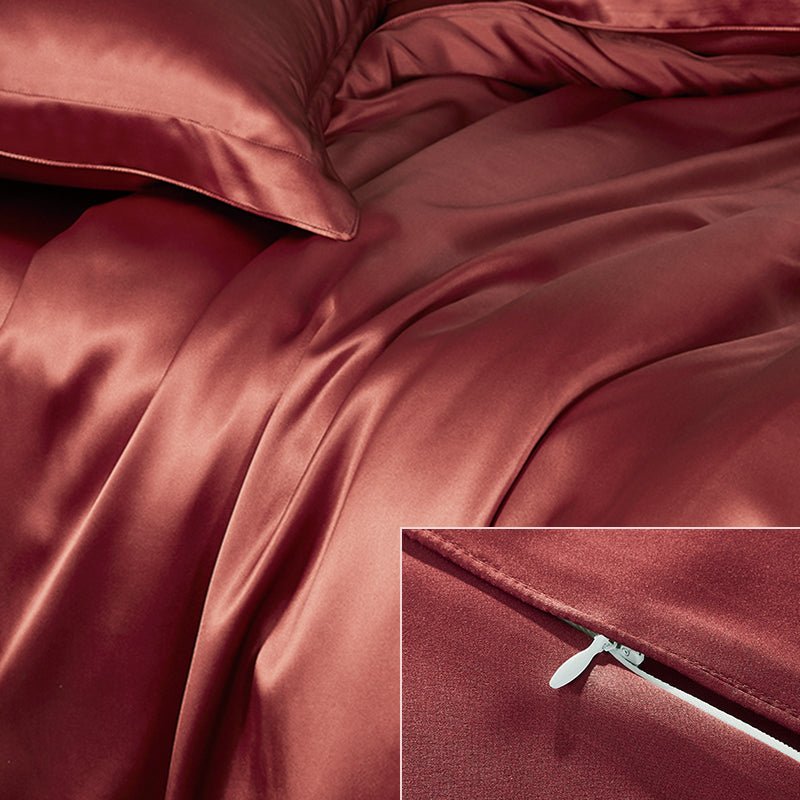 22 Momme 4PCS Duvet Cover Set (flat sheet) Silk Bedding Set