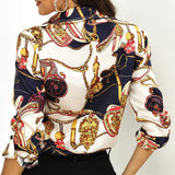 Printed Silk Blouse Mulberry Silk Shirt - slipintosoft