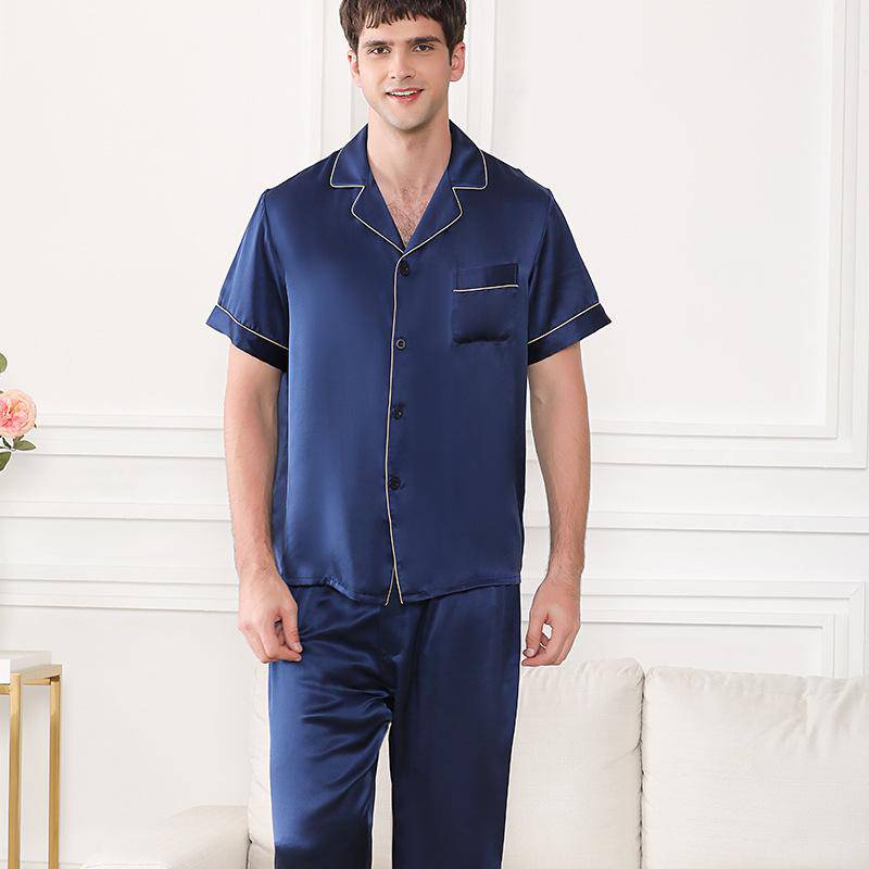 19 Momme Silk Matching Pajamas 100% Mulberry Silk Couple Pajamas for Men and Women -  slipintosoft