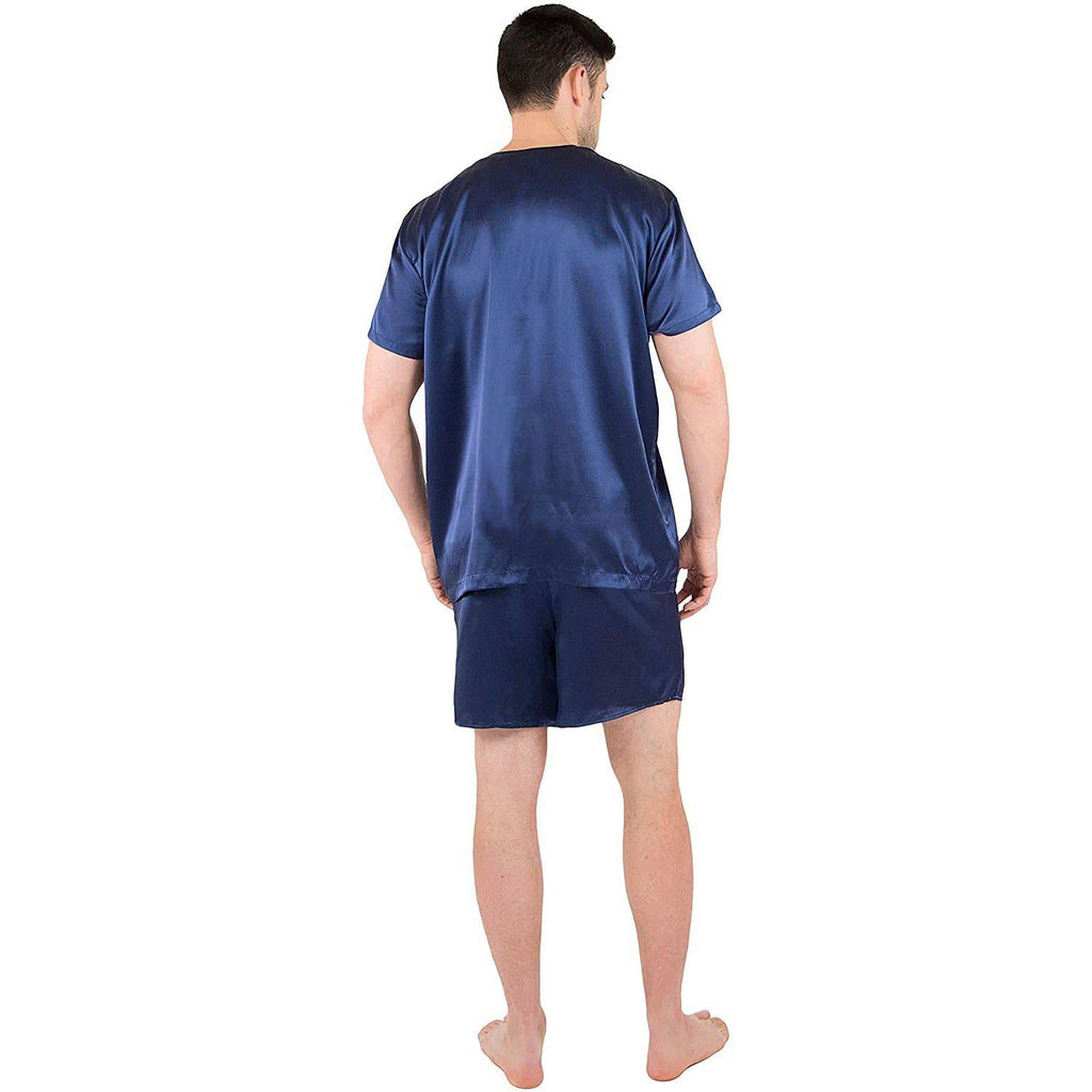 Best Short Silk Pajama Set For Mens Silk Shirts and Pants Set -  slipintosoft