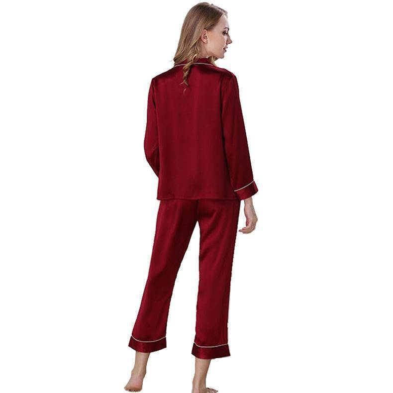 Best Women's Silk Pajamas Long Mulberry Silk Pjs Real Momme Pure 100%silk Sleepwear -  slipintosoft