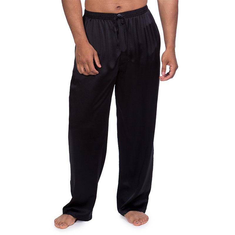 Mens Silk Pajama Pants Long Real Silk Pajamas Bottoms Sleep Bottoms Lounge  Pyjamas Pants