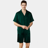 Men's Short Silk Pajamas Set Real Pure Silk Pajamas Best Silk Gifts For Men Mulberry Silk Men Sleepwear