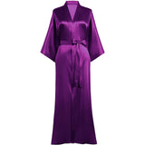 Long Silk Kimono Robe for Women Silk Kimono Bathrobe Bridesmaid Wedding Silk Robe -  slipintosoft