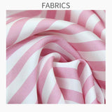 Women Pink Striped Silk Pajama Set Pink and White Balck and White Short Silk PJS - slipintosoft