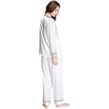 Women's Affordable Silk Pajamas Set Button Down Mulberry Silk Sleepwear - slipintosoft