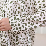 Women's Luxury Silk Sleepwear With Leopard Print Mulberry Silk Pajamas Set - slipintosoft